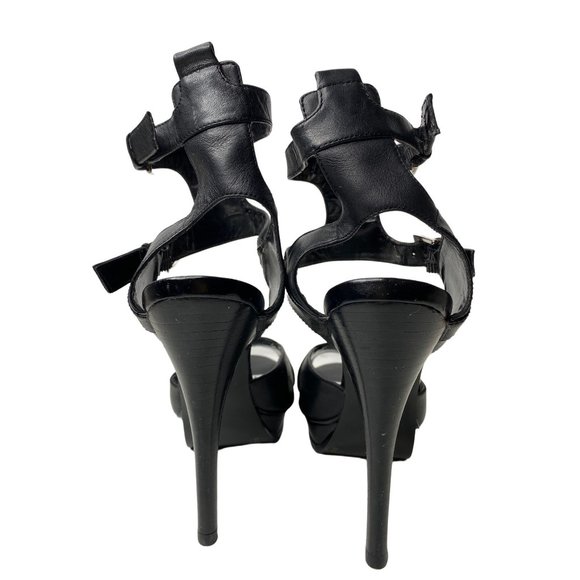 BCBG Black Double Ankle Strap 5.5” Platform Stiletto Size 8 - Picture 5 of 16